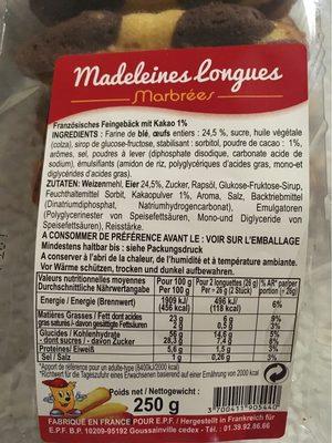 Madeleines Longues Marbres
