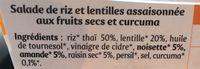 Salade Indienne Noisettes Amandes Ingredients
