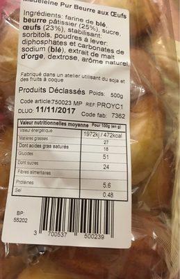 Madeleines Pur Beurre Aux Ufs