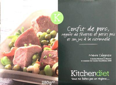 Confit De Porc, Ragot De Fvettes Et Petits Pois Et Son Jus  La Citronnelle