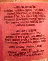 Harissa Berbere Ingredients