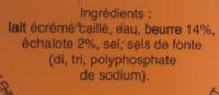 Cancoillotte Lehmann Echalote Ingredients