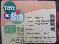 Tomates Cerises Allonges Ingredients