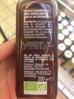 Jus Pomme Framboise Carotte Noire Ingredients