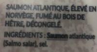 Coeur De Saumon Fume Ingredients