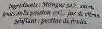 Confiture Mangue, Passion Ingredients