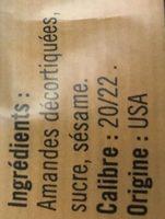 Amandes Ssame Ingredients