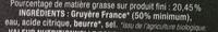 Crme De Gruyre France Ingredients