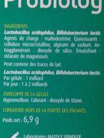 Probiolog Flore Intestinale 30 Glules Ingredients