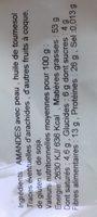 Amandes Ingredients