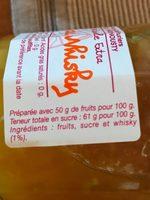 Marmelade Orange Au Whisky Ingredients