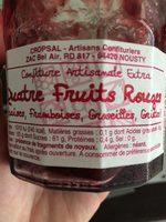 Confiture Quatre Fruits Rouges Ingredients