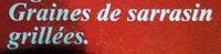 Graines De Sarrasin Grilles Ingredients