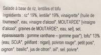 Salade De Lentilles Et Tofu Fum Ingredients