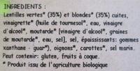 Salade Aux 2 Lentilles Bio - 160 G - Carte Nature Ingredients