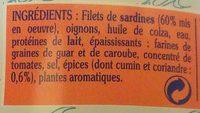 RILLETTES SARDINES DEUX EPICES Ingredients