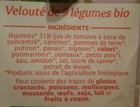 Douceur 9 Lgumes Ingredients