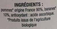 PURE DE POMMES ET BANANES BIO Ingredients