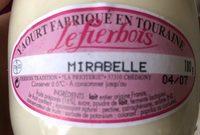 Yaourt Mirabelle Ingredients