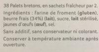 Palets Bretons De Belle-Ile-en-Mer Ingredients