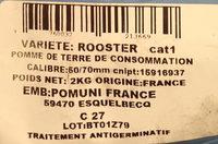 Pommes De Terre Rooster Ingredients