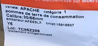Pommes De Terre Apache Ingredients