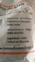 Farine De Mais Ingredients