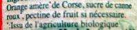 Confiture Corse Orange Amre Ingredients
