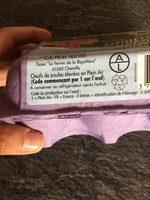 6 Gros Oeufs LA FERME DE LA BIGOTTIERE Ingredients