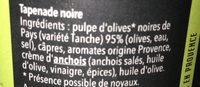 Tapenade Noire, Olive Des Baronnies Ingredients