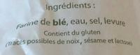 Baguette Prlevain Ingredients