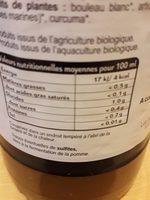 Vinaigre De Cidre Aux Extraits Vgtaux Ingredients