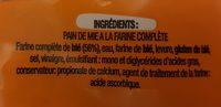 Toastiligne  La Farine Complte Ingredients