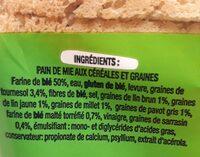 Toastiligne Crales Et Graines Ingredients