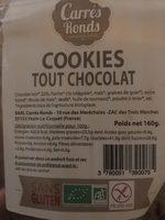 Cookies Tout Chocolat Ingredients