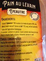 Pain A L'epeautre Complet Precuit Ingredients