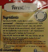 Pizza Forestiere 450g Ingredients
