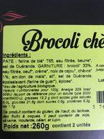 La Tartelette Brocoli Chvre Ingredients