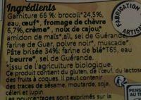 Tartelette Brocolis Chvre Ingredients