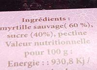 Myrtille Sauvage Ingredients
