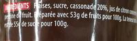 Confiture Extra  La Cassonade Fraise Ingredients