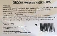 Brioche Trsse Nature 300gr Report Card