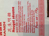 Nougat Sesame 1kg 5, 6? Tang Freres Ingredients