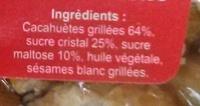 Tablette Aux Cacahutes Ingredients