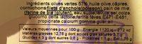 Olivade Aux Olives Vertes Ingredients