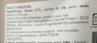 Palets Bretons Ingredients