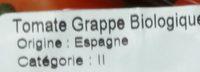 Tomate Grappe Biologique Ingredients