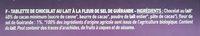 CHOCOLAT LAIT FLEUR DE SEL TABLETTE Ingredients