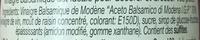 Crme De Vinaigre Balsamique De Modne Ingredients