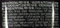 Vinaigre Balsamique De Modena Biologique Nutrition Label